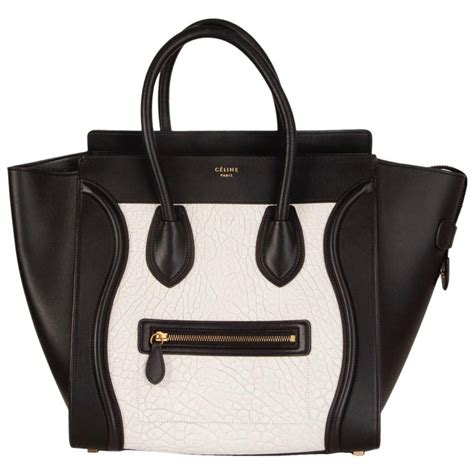 celine black and white luggage|celine luggage small price.